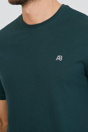 تی شرت سبز مردانه رگولار یقه گرد پنبه (نخی) بیسیک کد 367006440
