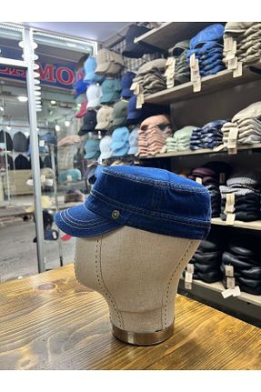 کلاه آبی زنانه پنبه ای Melik şapka - کد 813505780