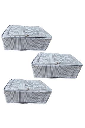 جعبه دکوراتیو طوسی فلزی AKRC - کد 822463185