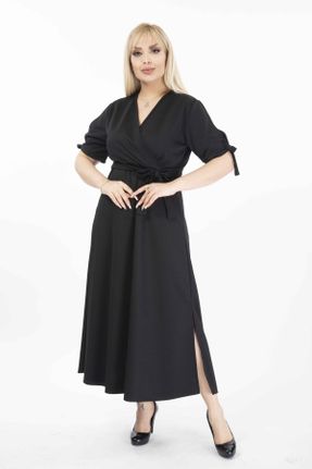 لباس مشکی زنانه پلی اورتان سایز بزرگ بافت کد 302769036