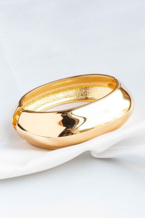 دستبند استیل طلائی زنانه فولاد ( استیل ) کد 810521016