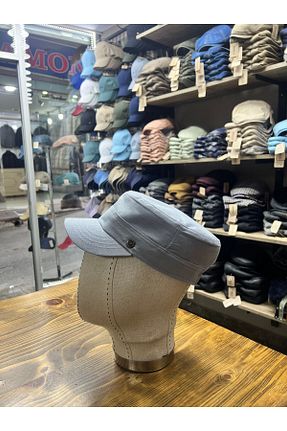 کلاه طوسی مردانه مخلوط کتان Melik şapka - کد 832557514