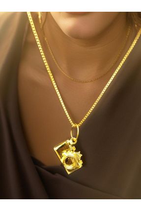 گردنبند جواهر طلائی زنانه پوشش لاکی کد 832621940