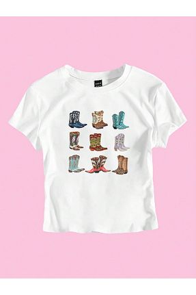 بلوز سفید زنانه چاپی Jose Clothing - کد 832629062