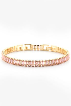 دستبند استیل طلائی زنانه فولاد ( استیل ) کد 804802502