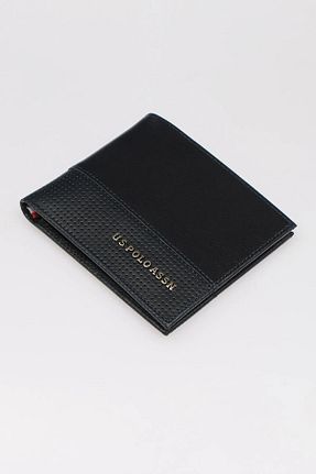 کیف پول سرمه ای مردانه چرم خالص U.S. Polo Assn. - کد 637902632