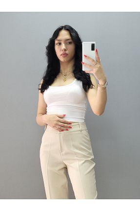 شلوار بژ زنانه پارچه IŞILTI - کد 828760995