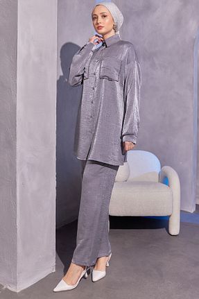 ست بالاتنه و پائین تنه حجاب طوسی زنانه رگولار benguen - کد 828858771