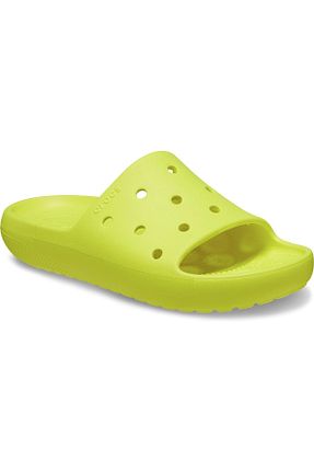 صندل زرد زنانه پاشنه تخت Crocs - کد 828910189
