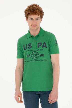 تی شرت سبز مردانه اسلیم فیت یقه پولو تکی بیسیک کد 828972638