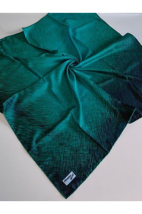 روسری سبز پلی استر 90 x 90 طرح هندسی کد 829061428