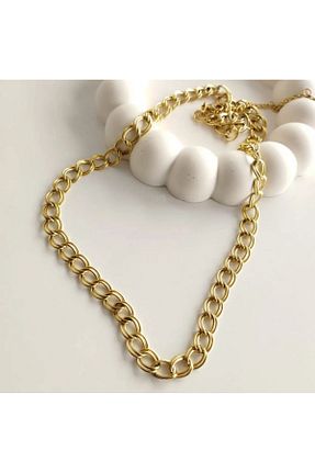 گردنبند استیل ( فولاد ) طلائی زنانه استیل (فولاد) Okyanus Butik - کد 829105582