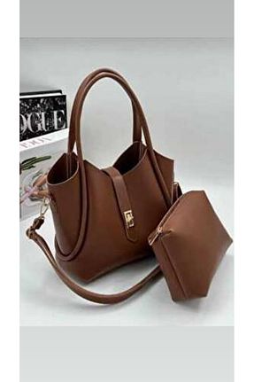 کیف دوشی قهوه ای زنانه چرم مصنوعی TUĞBALİ - کد 829325943