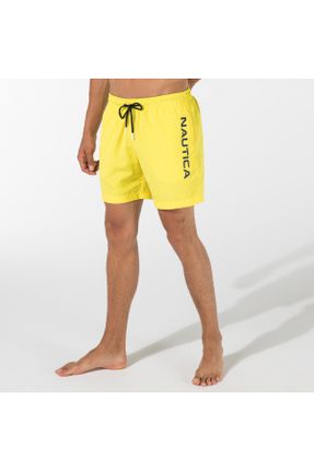 شلوارک ساحلی زرد مردانه بافتنی کد 820099386