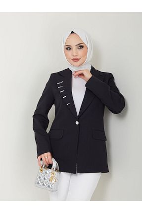 کت مشکی زنانه رگولار MODAMERSİ - کد 828680106