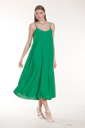 لباس سبز زنانه بافتنی پنبه - پلی استر بیسیک کد 829099288