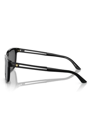 عینک آفتابی مشکی مردانه 58 UV400 پلاستیک هندسی کد 830145638