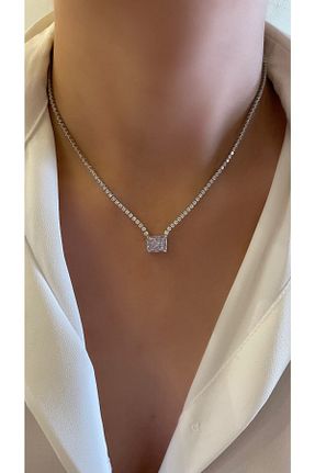 گردنبند نقره سفید زنانه 925 عیار Luna Argento - کد 339569620