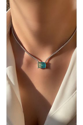 گردنبند نقره رنگی زنانه 925 عیار Luna Argento Jewelry - کد 737055103