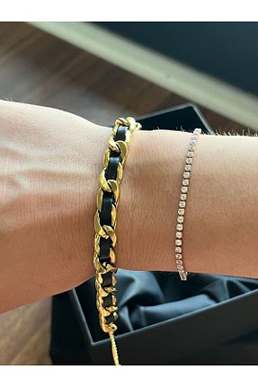 دستبند استیل (فولاد) طلائی زنانه استیل ضد زنگ Vamos Jewelry - کد 832363659