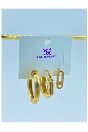 گوشواره استیل (فولاد) طلائی زنانه استیل (فولاد) Vitastyle - کد 832371100