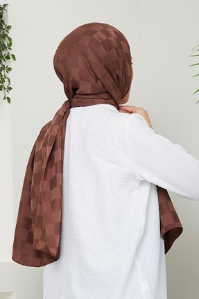 شال قهوه ای زنانه پلی استر Golden Rose - کد 832413686
