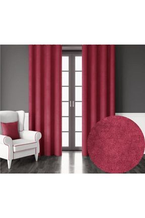 پرده زمینه زرشکی مخمل EraHome - کد 204997189