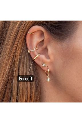 گوشواره غضروفی جواهر طلائی مردانه رودیوم Heppii - کد 650135140