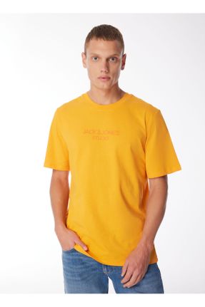 تی شرت نارنجی مردانه رگولار تکی کد 832468038