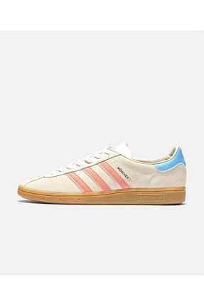 کفش اسنیکر بژ زنانه بند دار adidas - کد 832534233