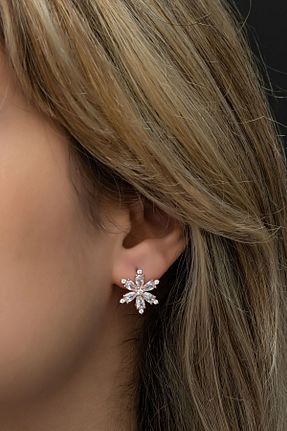 گوشواره نقره سفید زنانه 925 عیار NEREZE - کد 451535044