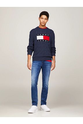 شلوار جین سرمه ای مردانه پاچه تنگ Tommy Hilfiger - کد 832530288