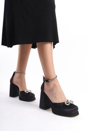 کفش پاشنه بلند کلاسیک مشکی زنانه چرم مصنوعی پاشنه پلت فرم پاشنه بلند ( +10 cm) کد 831597459