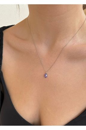 گردنبند جواهر سبز زنانه برنجی milove - کد 821825821
