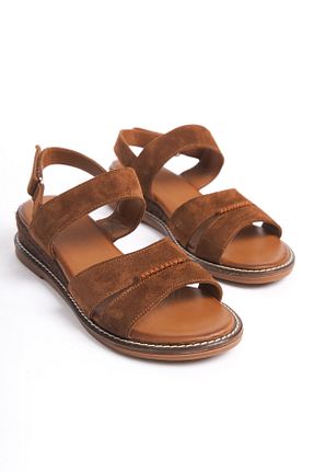 صندل قهوه ای زنانه پاشنه پر Elile Shoes - کد 828707832