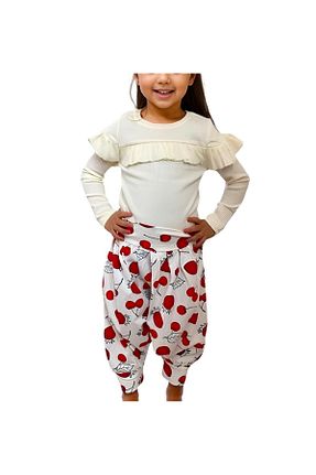 شلوار کرمگن قرمز بچه گانه رگولار kidsman - کد 829075740