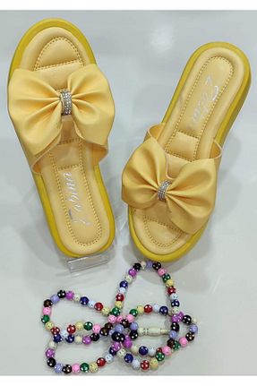 دمپائی زرد زنانه پاشنه تخت Butik - کد 828834217