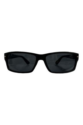 عینک آفتابی مشکی مردانه 60 UV400 مات مستطیل کد 828866171
