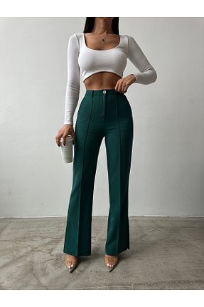 شلوار پارچه ای سبز زنانه بلند Female Clothing - کد 828938725