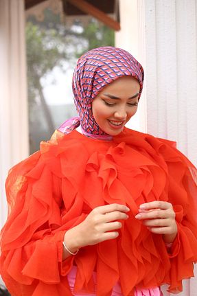 روسری صورتی 90 x 90 Silk Home - کد 829191326