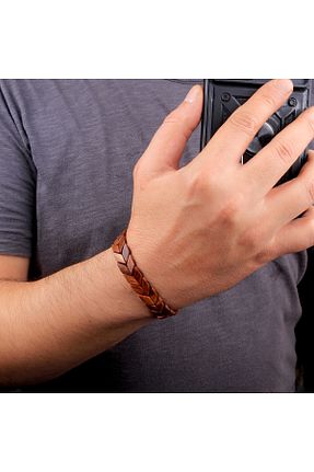 دستبند جواهر قهوه ای زنانه سنگ طبیعی İnan Tesbih - کد 829353759