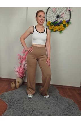 شلوار قهوه ای زنانه پلی استر MADAME MELEK - کد 829346851