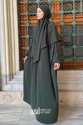 کلاه و ابایا خاکی زنانه پنبه ای ASİLNUR - کد 829374389
