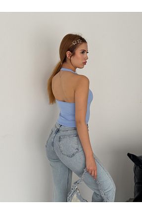 بلوز آبی زنانه ساده QUTTA - کد 829361050
