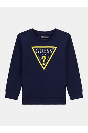 سوئیشرت سرمه ای بچه گانه ساده Guess - کد 829362312