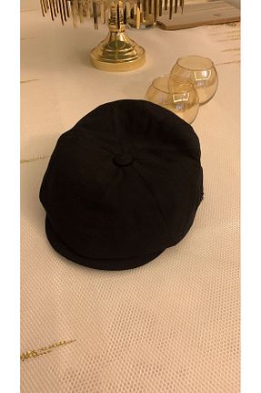 کلاه مشکی زنانه مخلوط کتان KOGLU - کد 828714361