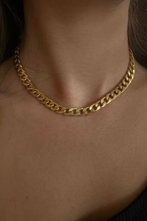 گردنبند جواهر طلائی زنانه برنز کد 828759402