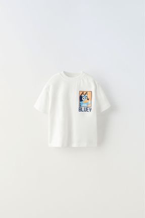 تی شرت سفید بچه گانه یقه گرد پنبه (نخی) اورسایز جوان کد 822355485