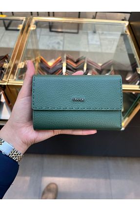 کیف پول سبز زنانه سایز متوسط MFT Leather Design - کد 797128133