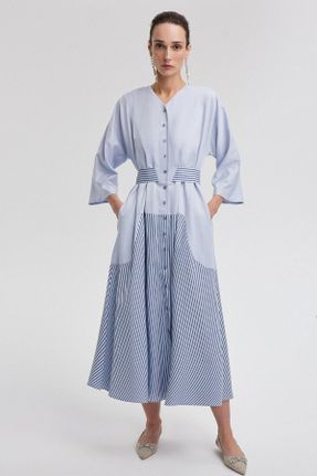 لباس آبی زنانه بافتنی رگولار کد 824792864